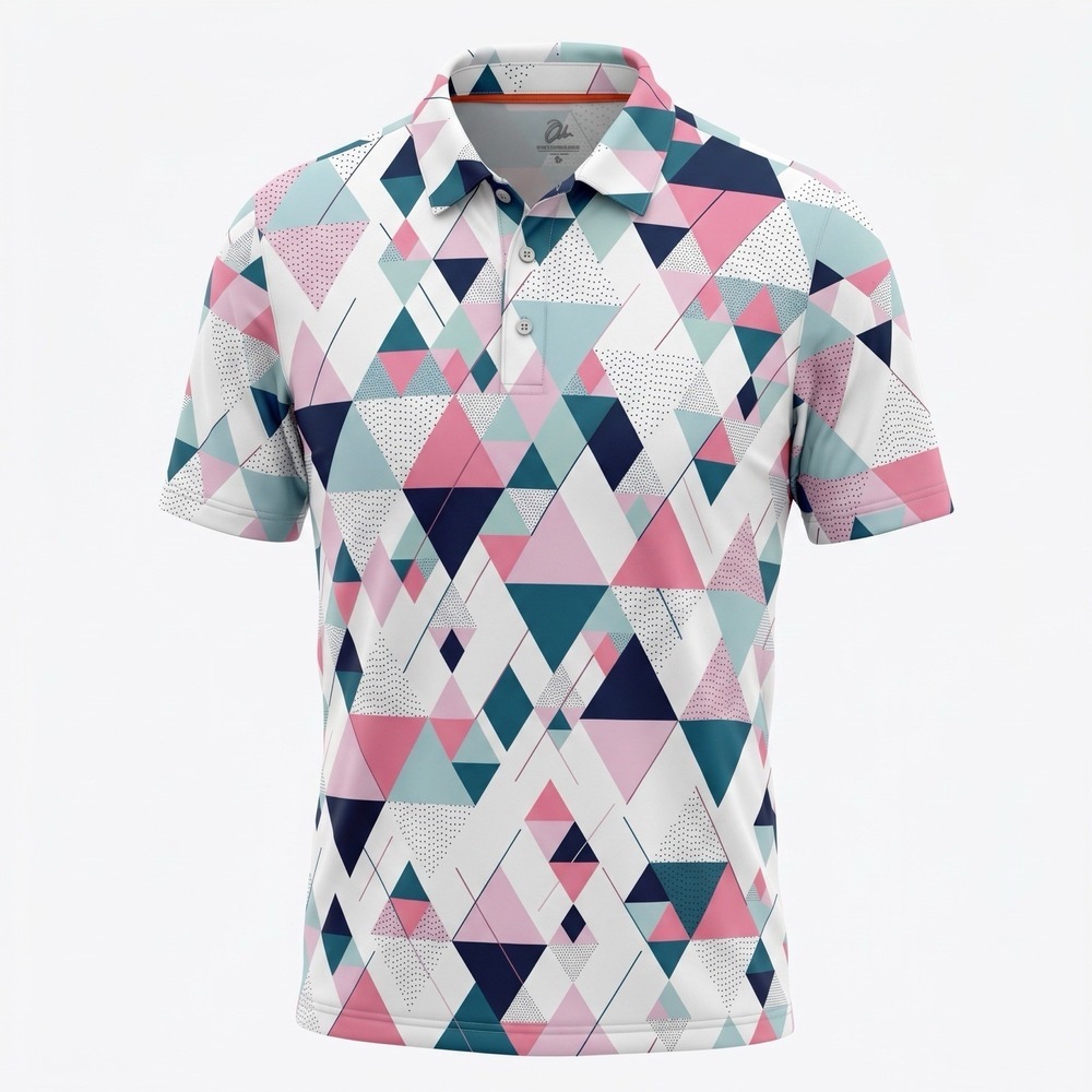 Obla NWT Performance Golf Polo Shirt Men 4XL AOP Printed Quick Dry Stretch UPF